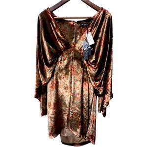 Anthropologie MES DEMOISELLES V-NECK VELVET DRESS